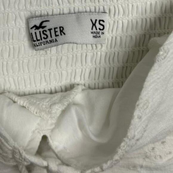 White Light Weight Hollister Long Sleeve Perfect Going Out Top  XS - Picture 4 of 5